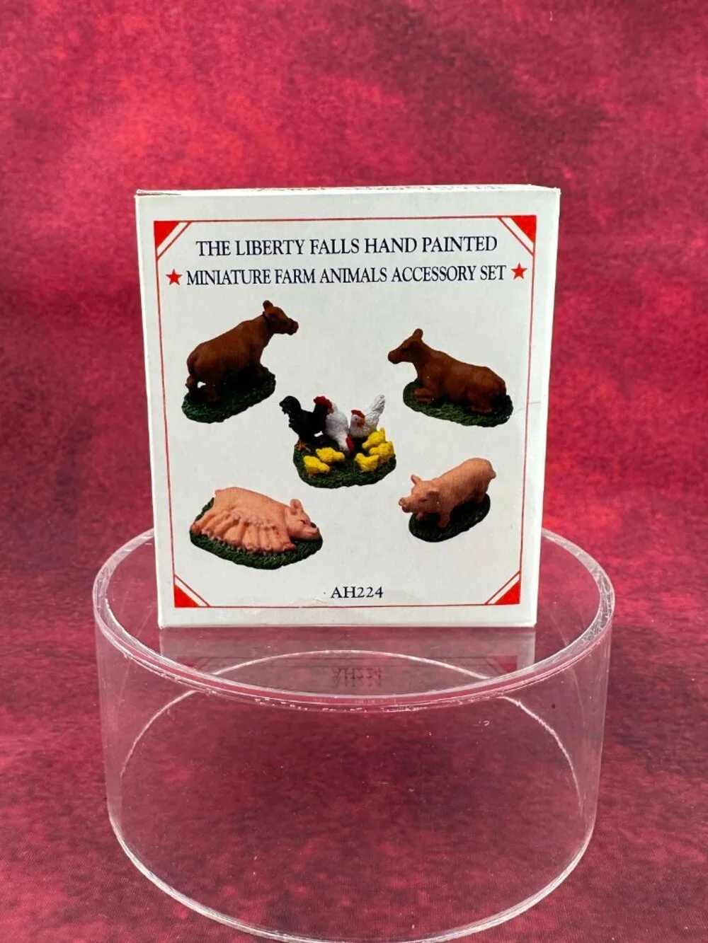 THE LIBERTY FALLS HAND PAINTED MINIATURE FARM ANIMALS ACCESORY SET AH224